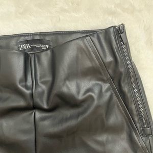 Black Faux leather pants